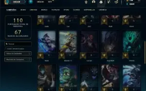 Unranked com 40 Champs e 15 Skins ( Ex Platina )