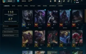 Unranked com 40 Champs e 15 Skins ( Ex Platina )
