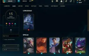Unranked com 40 Champs e 15 Skins ( Ex Platina )