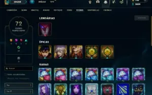 Unranked com 40 Champs e 15 Skins ( Ex Platina )
