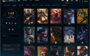 VENDO CONTA NO LOL ELO D2, ELO P4 NA FLEX 148 SKINN
