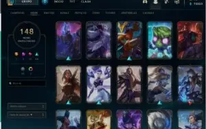 VENDO CONTA NO LOL ELO D2, ELO P4 NA FLEX 148 SKINN