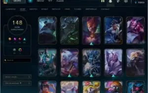 VENDO CONTA NO LOL ELO D2, ELO P4 NA FLEX 148 SKINN