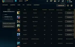 Conta ouro 4 com 22 Champs e 1 Skin + 350 RP