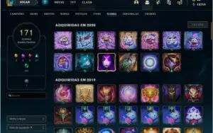 CONTA LEAGUE OF LEGENDS 160 SKINS