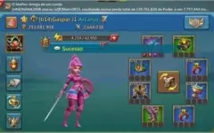 CONTA LORDS MOBILE COM 300M DE PODER COM 500k DE CADA T4 ETC