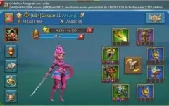 CONTA LORDS MOBILE COM 300M DE PODER COM 500k DE CADA T4 ETC