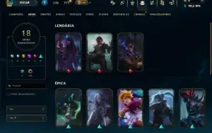 Mestre com 90 Champs e 18 Skins ( 45 PDL )