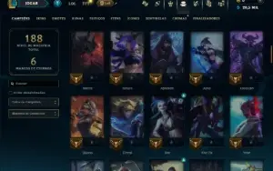 Mestre com 90 Champs e 18 Skins ( 45 PDL )