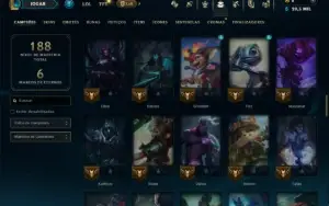 Mestre com 90 Champs e 18 Skins ( 45 PDL )