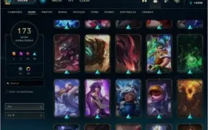 Conta Ouro 1 Com 156 Champs e 173 skins (7 vitoriosas)