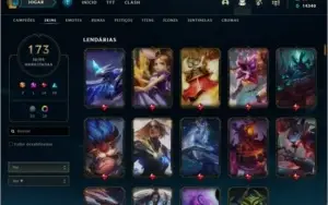 Conta Ouro 1 Com 156 Champs e 173 skins (7 vitoriosas)