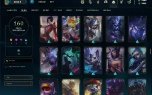 Conta Unranked com TODOS os champs e 160 Skins ( MAIN ADC )