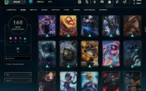 Conta Unranked com TODOS os champs e 160 Skins ( MAIN ADC )