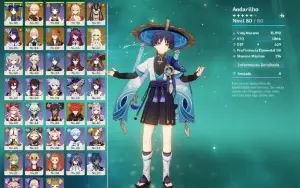 caramujo, childe, yoimiya, raiden, kazuha, cyno e mais