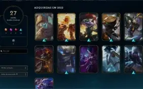 conta league of legends 2 skins vitoriosas