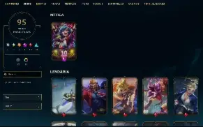 Conta Lol Level 373 -  141 Campeões - 95 Skins