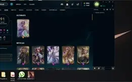 CONTA DE LOL PRATA COM 10 SKINS PRESTIGIOS 170 ESSENCIAS MIT