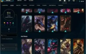 Conta League of Legends - Skins