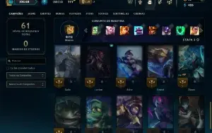 Diamante 4 ( ex mestre ) com 35 Champs e 4 Skins