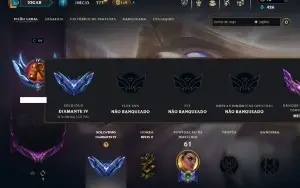 Diamante 4 ( ex mestre ) com 35 Champs e 4 Skins