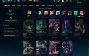 Diamante 4 ( ex mestre ) com 35 Champs e 4 Skins