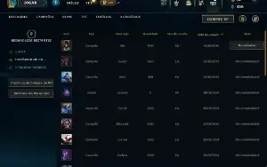 Diamante 4 ( ex mestre ) com 35 Champs e 4 Skins