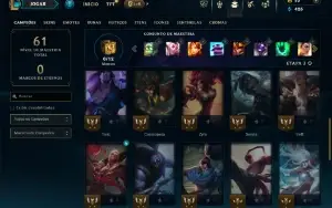 Diamante 4 ( ex mestre ) com 35 Champs e 4 Skins
