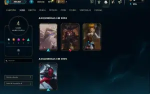 Diamante 4 ( ex mestre ) com 35 Champs e 4 Skins