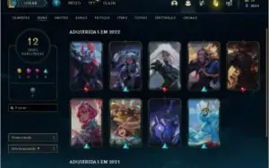 CONTA LOL COM 12 SKINS E NICK RARO