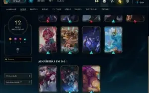 CONTA LOL COM 12 SKINS E NICK RARO