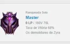 Conta LOL  Elo Mestre ( PODE TROCAR O EMAIL)