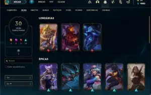 Conta Ferro 2 com 66 Champs e 30 Skins + 1300 RP