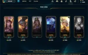Conta Ferro 2 com 66 Champs e 30 Skins + 1300 RP