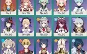 Conta Ar 54 Com 9 Personagens 5 Estrelas - Genshin Impact