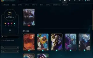 Conta League of Legends Ouro II, 55 campeões, Skins caras