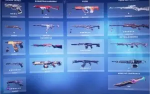 Conta Valorant com mais de 1300 reais em skins.