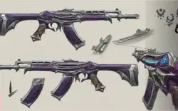 Conta Valorant com mais de 1300 reais em skins.