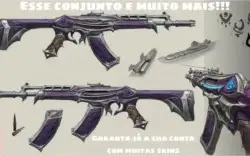 Conta Valorant com mais de 1300 reais em skins.