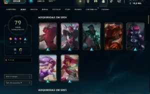 Conta Lol de 2013, 79 skins | 2,5k RP |  Cromas etc