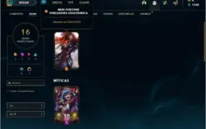 Conta unranked ( ex platina ) com 16 skins e 38 champs