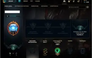 Conta unranked ( ex platina ) com 16 skins e 38 champs