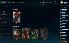 Conta de lol platina 2 com 53 skins + conta valorant plat 1