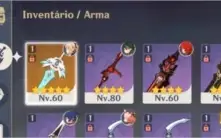 GENSHIN IMPACT ACCOUNT AR 41 4 5 STARS + 1 sword 5 stars