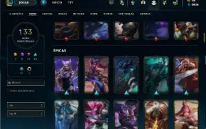 Ferro 3 com 140 Champs e 133 Skins ( Mais de 30 Jogos )