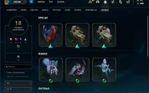Conta prata 4 com 150 Champs e 147 Skins  ( MAIN SUPORTE )
