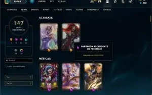Conta prata 4 com 150 Champs e 147 Skins  ( MAIN SUPORTE )