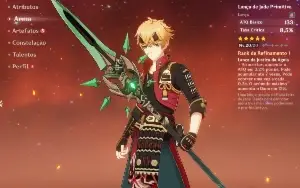 Conta Genshin Impact Neuvillete, Nahida, Kasuha e Lança