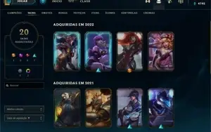 Conta league of legends Platina com MMR bom