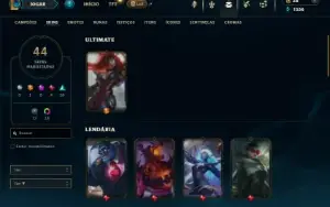 Platina 2 com 105 Champs e 44 Skins ( TOP / JG / ADC )